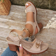 Womens Comfort Sandals Chic Everyday Footwear Synthetic Leather 9