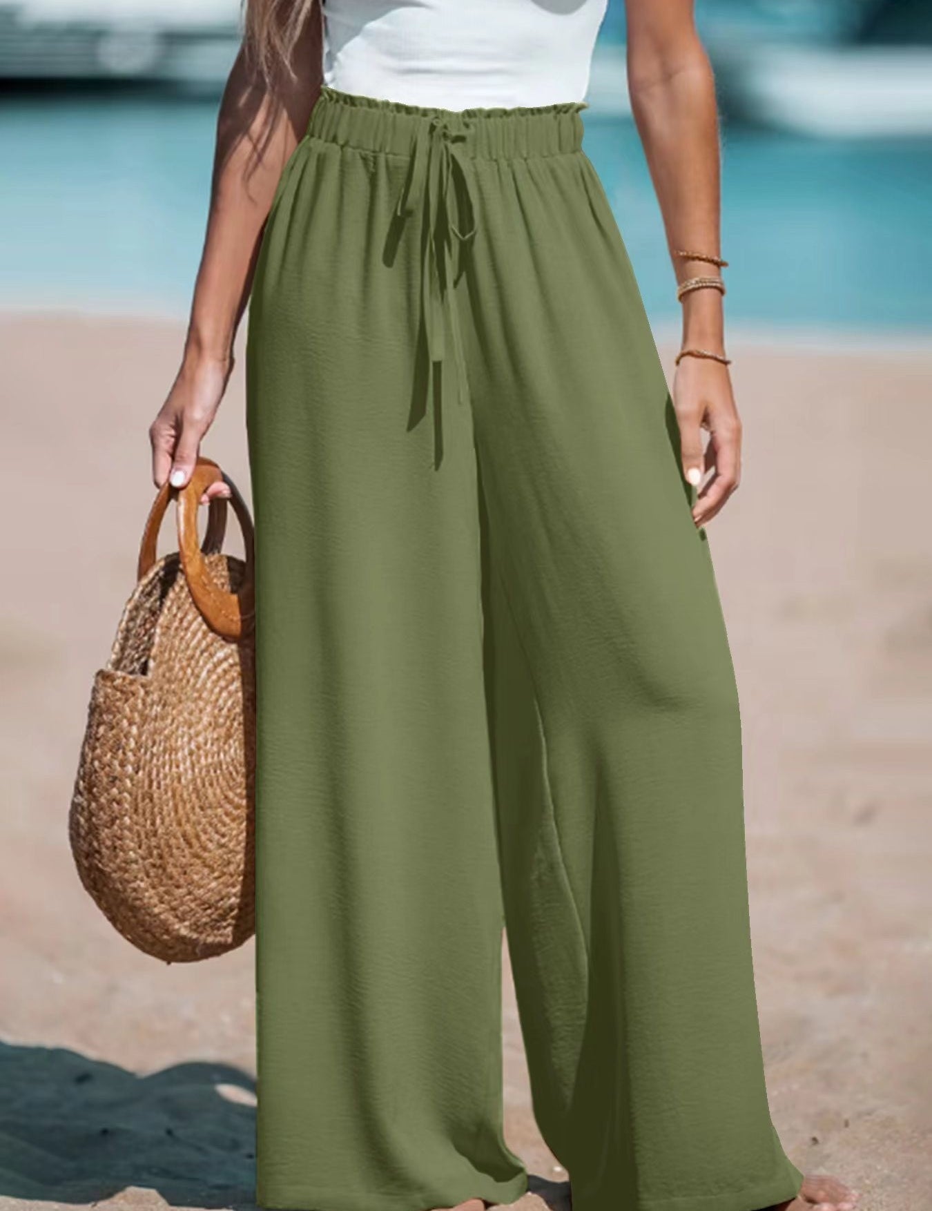 Mens Wide-Leg Trousers Modern Comfortable High-Quality Fabric 5