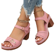 Womens Comfort Sandals Chic Everyday Footwear Synthetic Leather 2