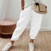 Mens Linen Pants, Comfortable Relaxed Fit Cotton Blend with Elastic Waistband and Pockets, Lightweight Casual Summer Trousers 10