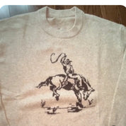 Womens Comfortable Pullover Sweater Iconic Equine Design Cotton 2