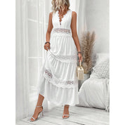 Elegant Womens Summer Maxi Dress with Lace Details – Lightweight Formal Wedding Guest Dress 6