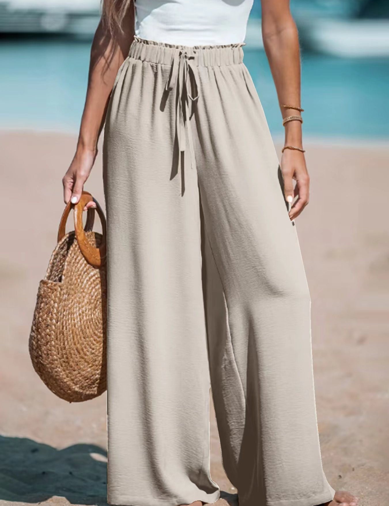 Mens Wide-Leg Trousers Modern Comfortable High-Quality Fabric 4