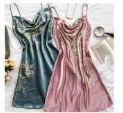 Elegant Satin Cocktail Dress for Women with Embroidery – Formal Wedding Guest Dress with Open Back and Thin Straps 12