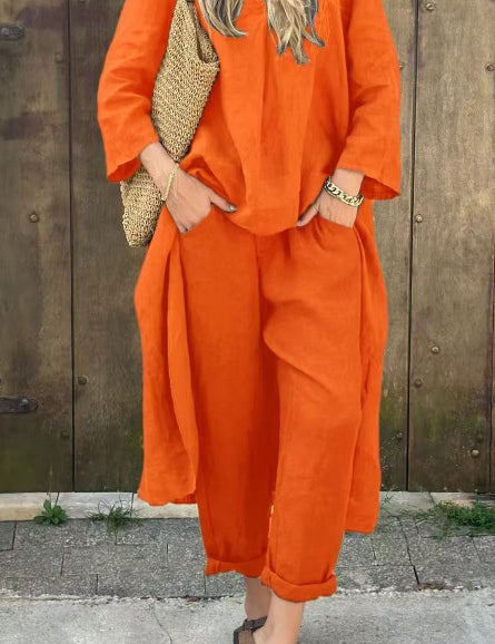 Womens Loungewear Set Effortless Chic Lightweight Two-Piece Outfit 9