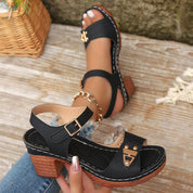 Womens Comfort Sandals Chic Everyday Footwear Synthetic Leather 6