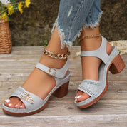 Womens Comfort Sandals Chic Everyday Footwear Synthetic Leather 4