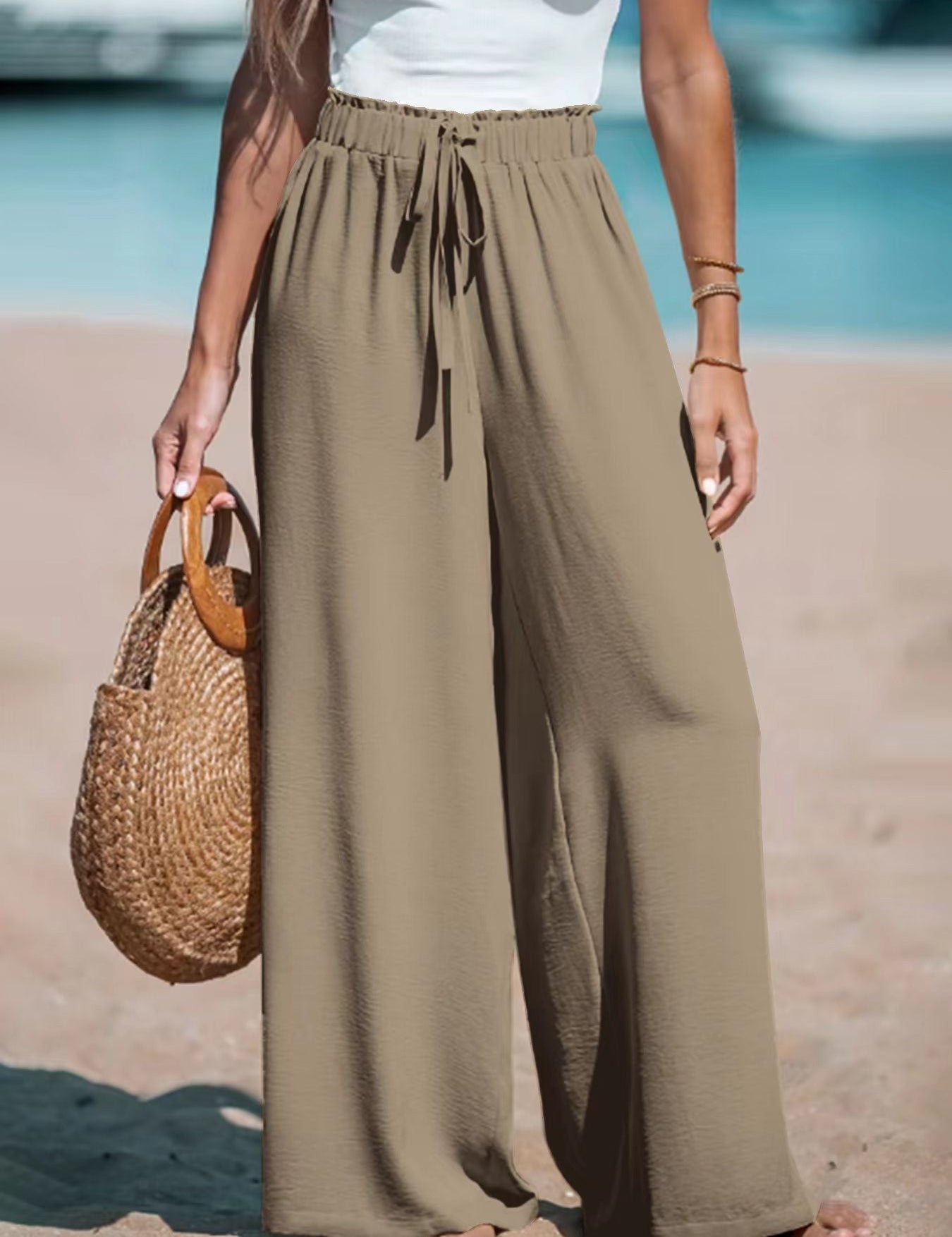Mens Wide-Leg Trousers Modern Comfortable High-Quality Fabric 11