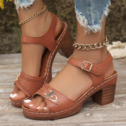 Womens Comfort Sandals Chic Everyday Footwear Synthetic Leather 5