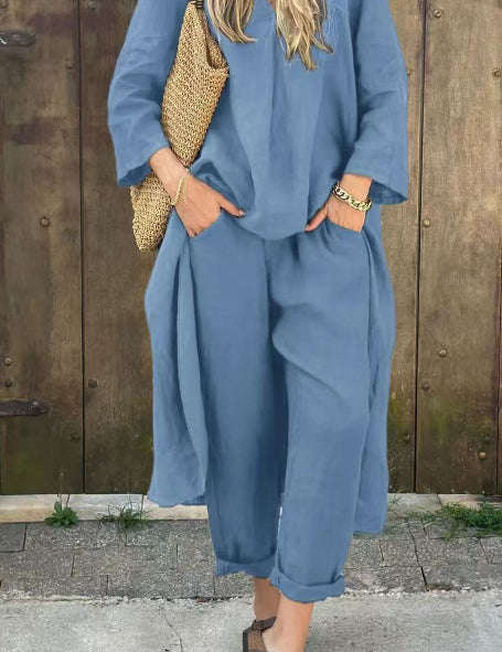 Womens Loungewear Set Effortless Chic Lightweight Two-Piece Outfit 8