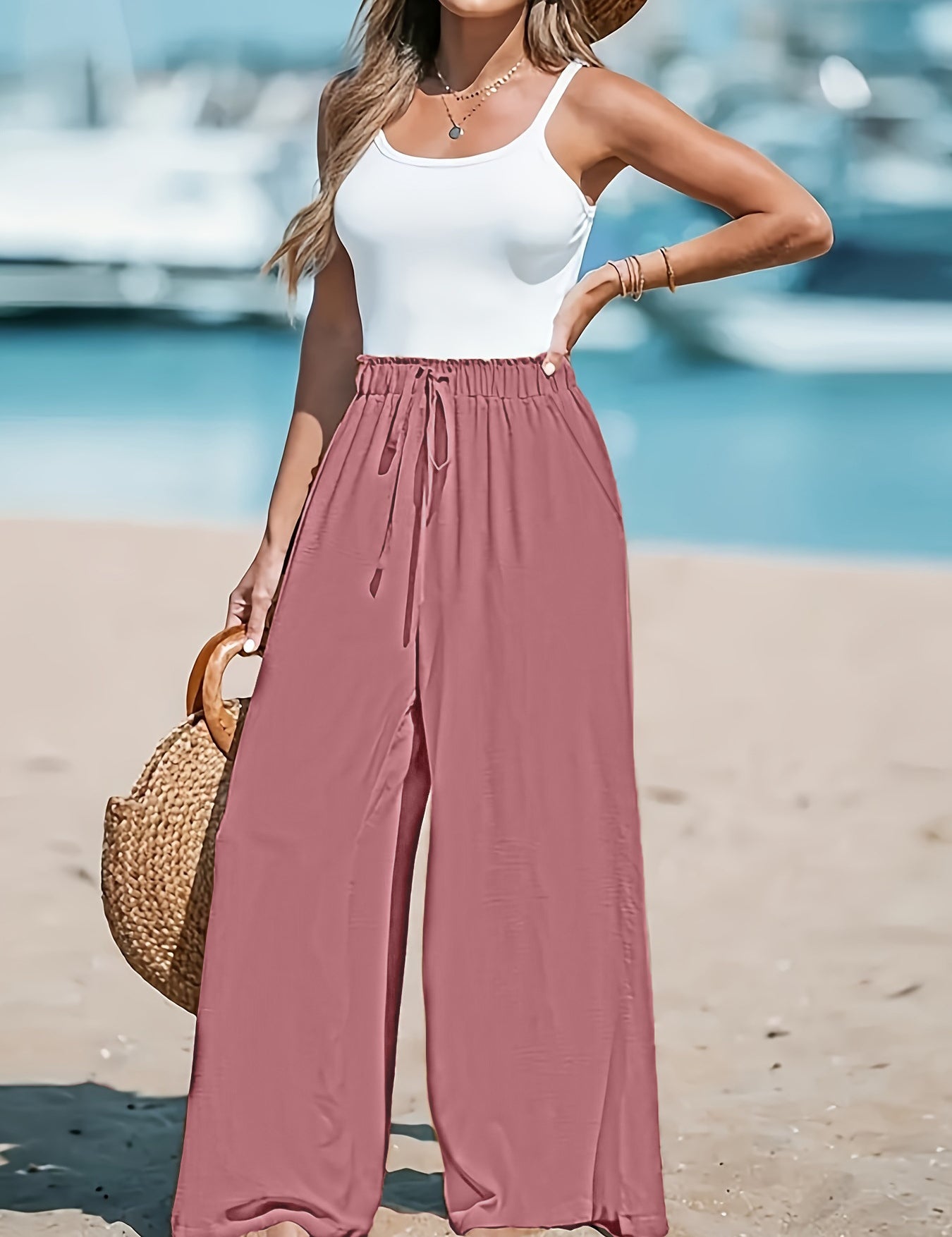 Mens Wide-Leg Trousers Modern Comfortable High-Quality Fabric 9