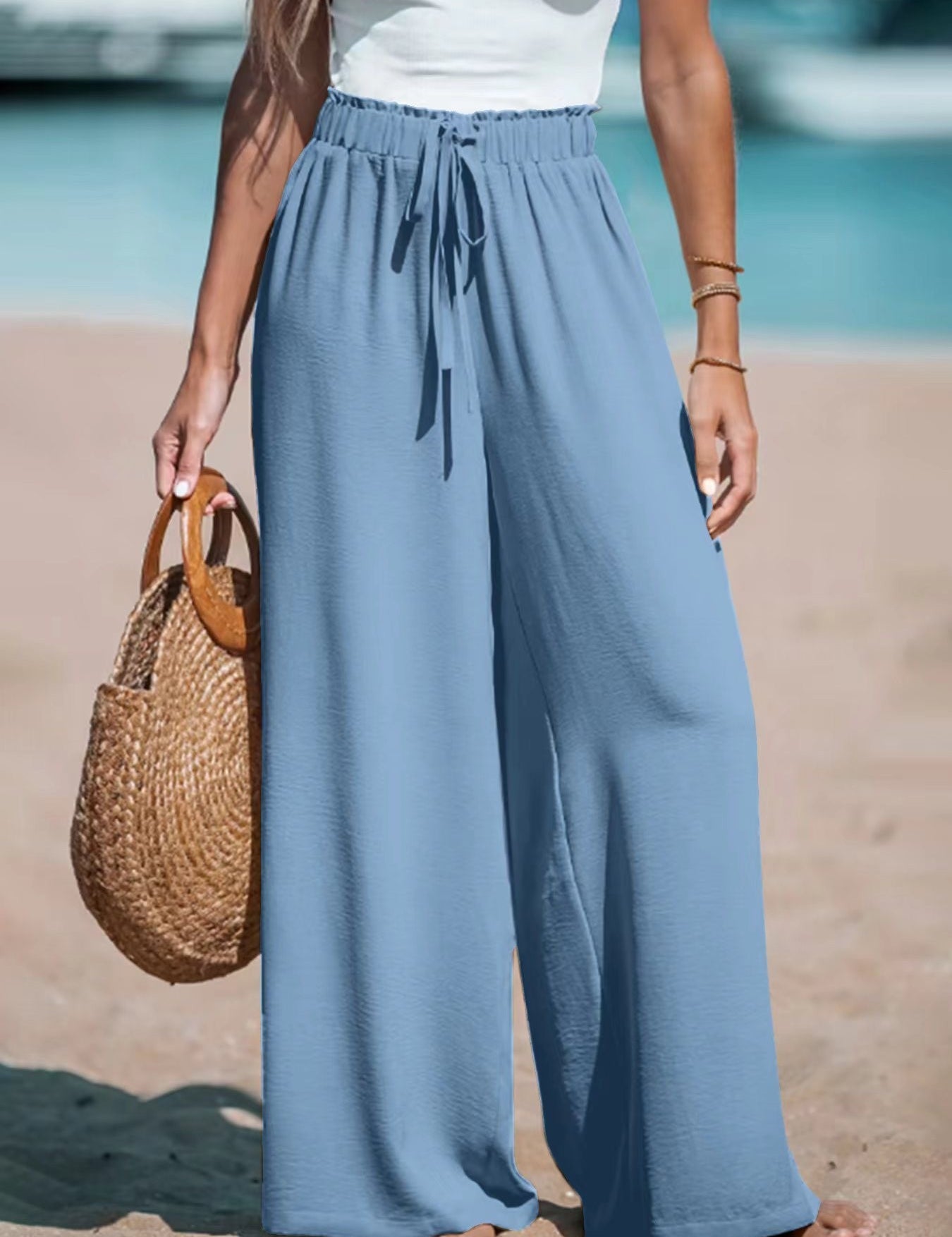 Mens Wide-Leg Trousers Modern Comfortable High-Quality Fabric 6
