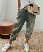 Mens Linen Pants, Comfortable Relaxed Fit Cotton Blend with Elastic Waistband and Pockets, Lightweight Casual Summer Trousers 4