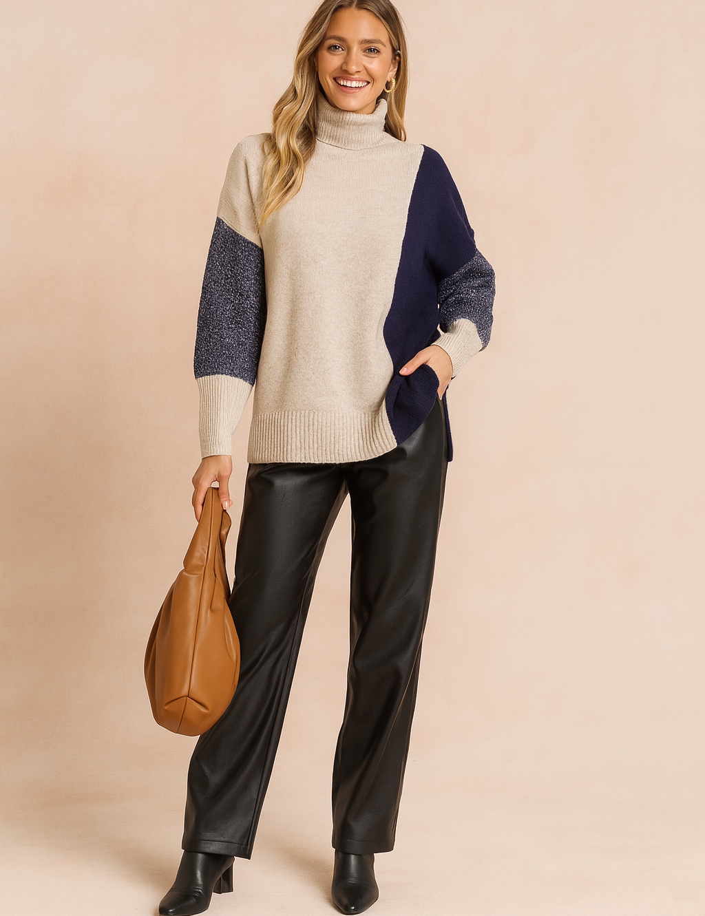 Amari | Patchwork Sweater in a Fashionable Style 0