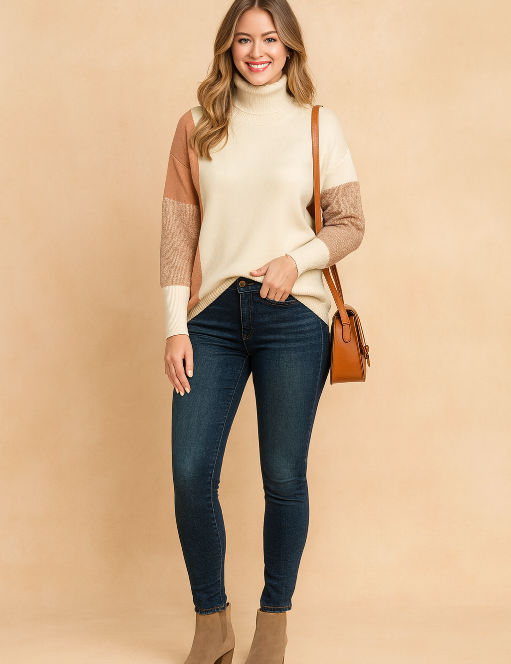 Amari | Patchwork Sweater in a Fashionable Style 1