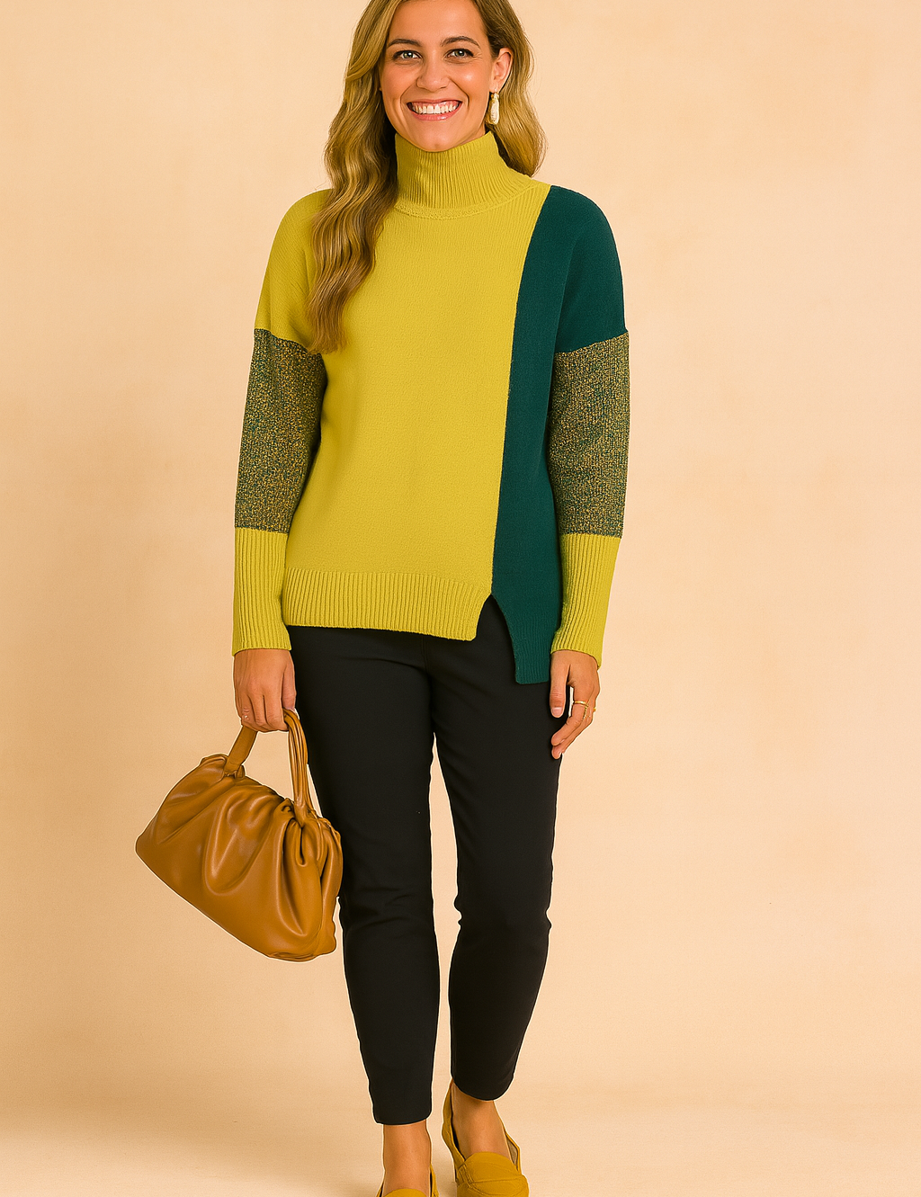 Amari | Patchwork Sweater in a Fashionable Style 2