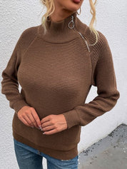 Arctic Velvet Zip-Up Turtleneck Sweater – Comfort and Style 6