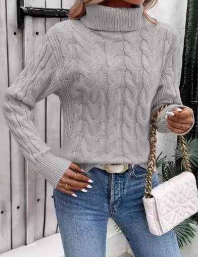 Cable Knit Turtleneck Sweater – Casual Elegance for Winter 1