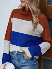 Chic Rayé – Striped Acrylic Turtleneck Sweater 0