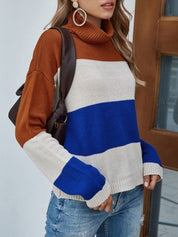 Chic Rayé – Striped Acrylic Turtleneck Sweater 1
