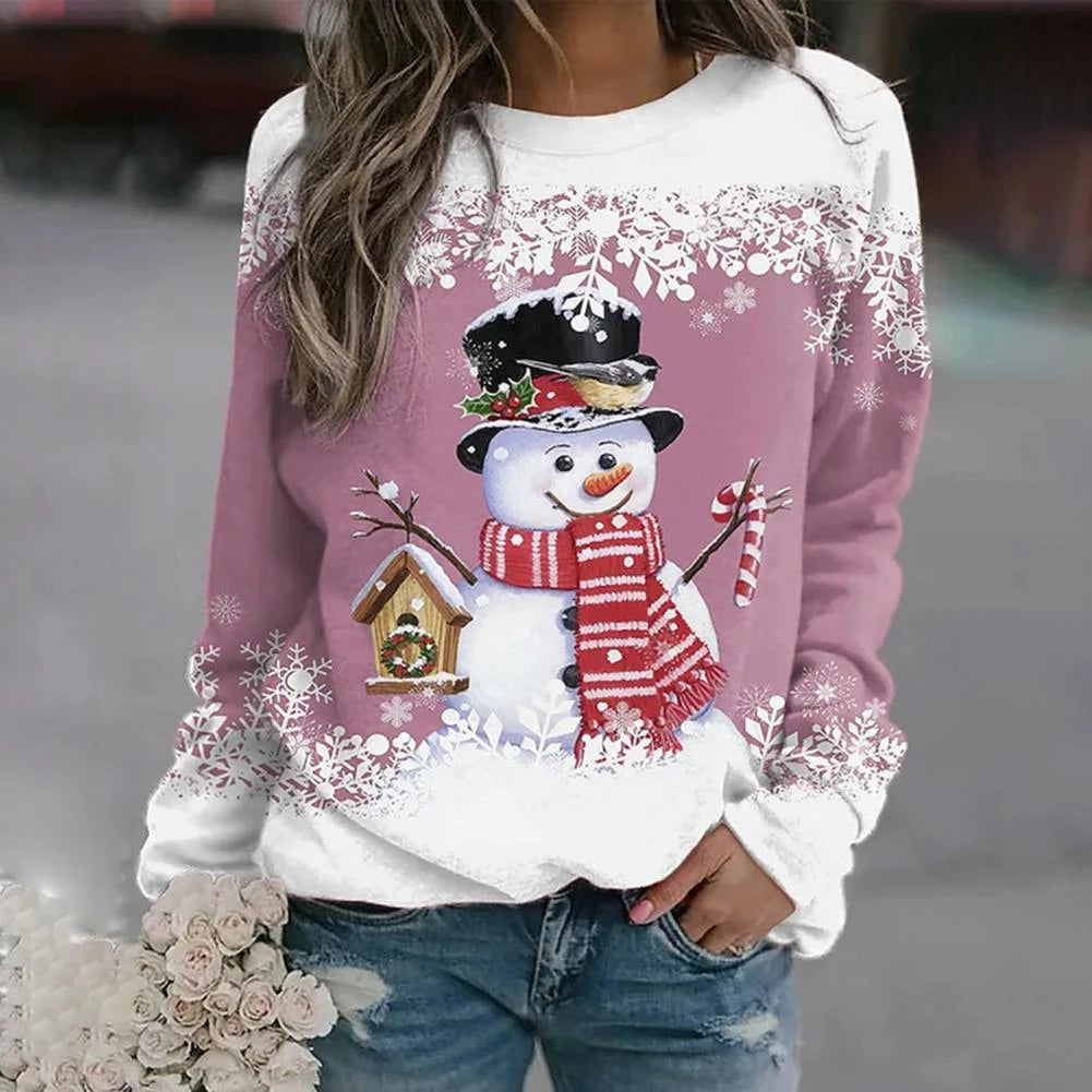 Festive Christmas long-sleeved shirt for women 2