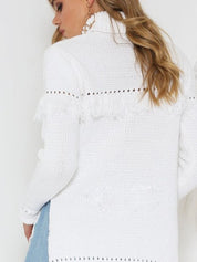 Fringed Turtleneck Sweater - Chic and Comfortable Elegance 2