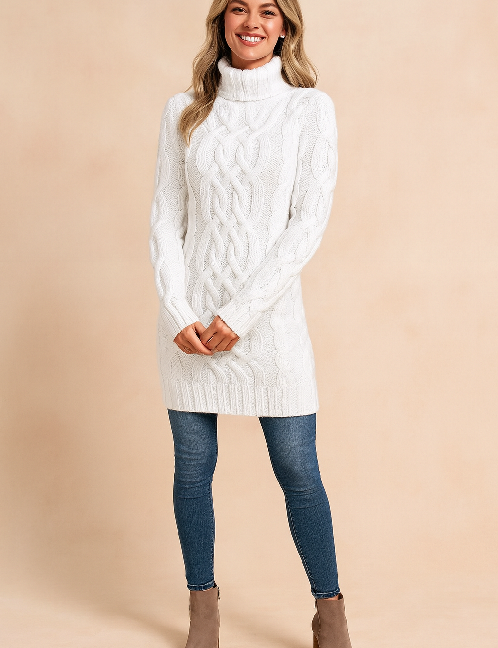 Karolina | Cable-knit turtleneck sweater 1