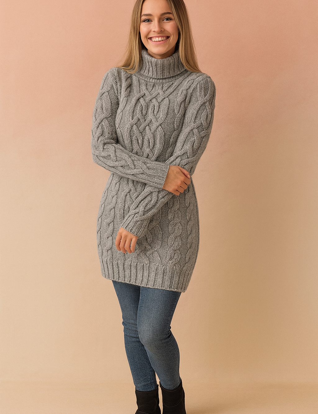 Karolina | Cable-knit turtleneck sweater 3