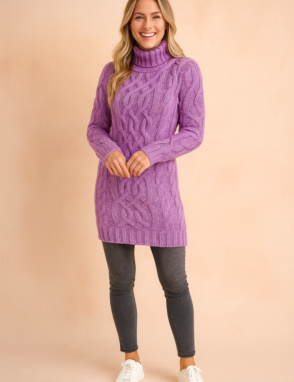 Karolina | Cable-knit turtleneck sweater 5