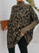 Leopard Print High Neck Sweater – Loose and Trendy Knitwear for Women 1