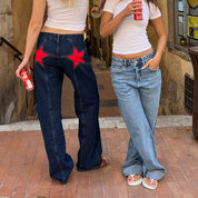 Mens Retro Patchwork Jeans Comfortable Fit 100% Cotton 5