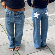 Mens Retro Patchwork Jeans Comfortable Fit 100% Cotton 10