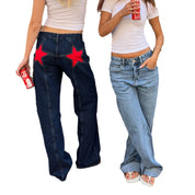 Mens Retro Patchwork Jeans Comfortable Fit 100% Cotton 4