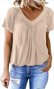 Womens Elegant V-Neck Blouse Lightweight Fluid Design for Everyday Wear 6