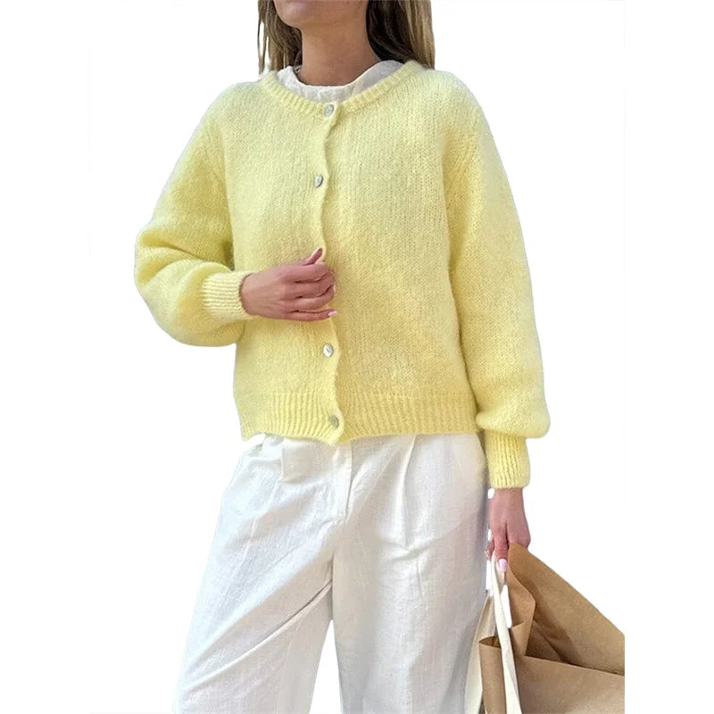 Womens Stylish Vintage Cardigan Sweater Soft Knit Comfortable 12