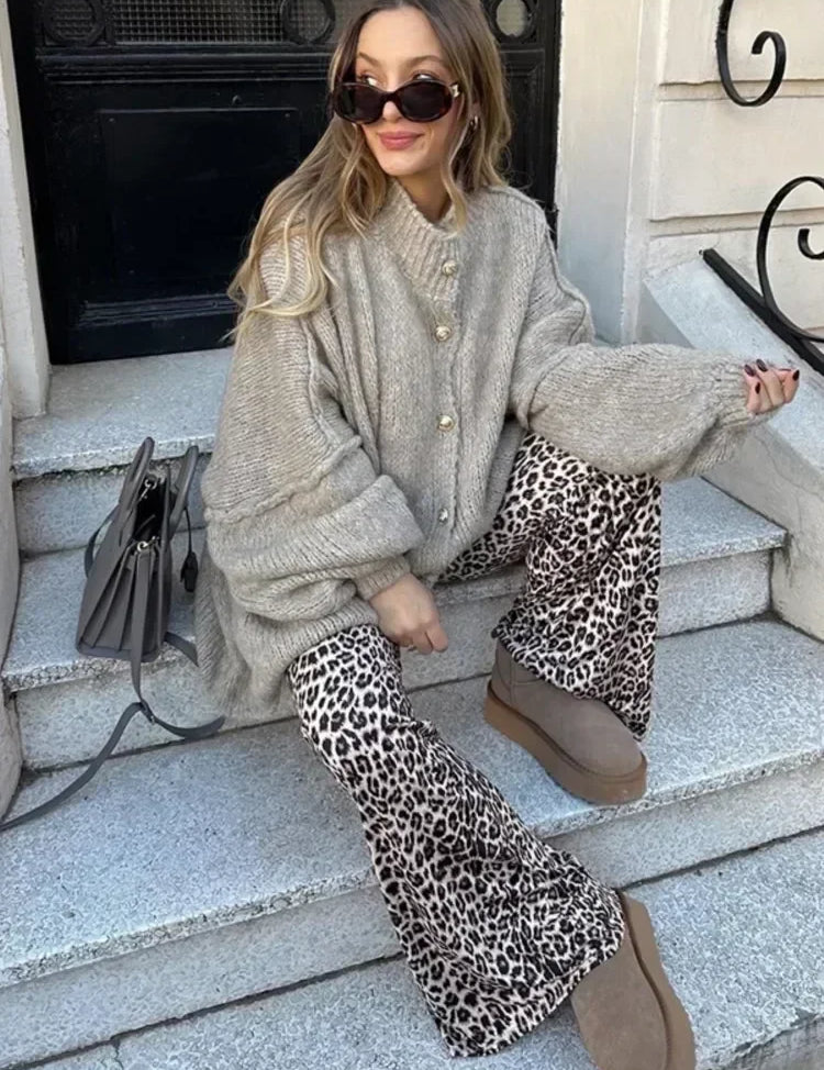 Womens Oversized Cardigan Sweater Comfortable Polyester Blend 7