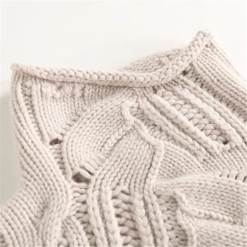 Womens Turtleneck Sweater Comfortable Knit Textured Design 4