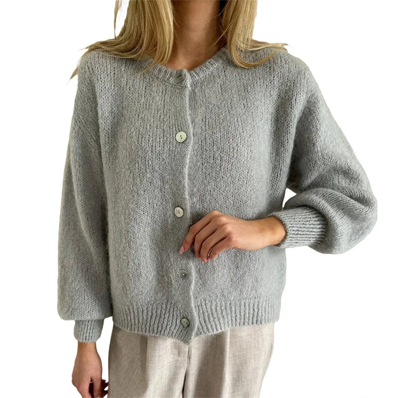 Womens Stylish Vintage Cardigan Sweater Soft Knit Comfortable 7