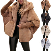 Womens Hooded Winter Coat - Casual Lightweight Patchwork Design with Long Sleeves for Warmth and Comfort 1