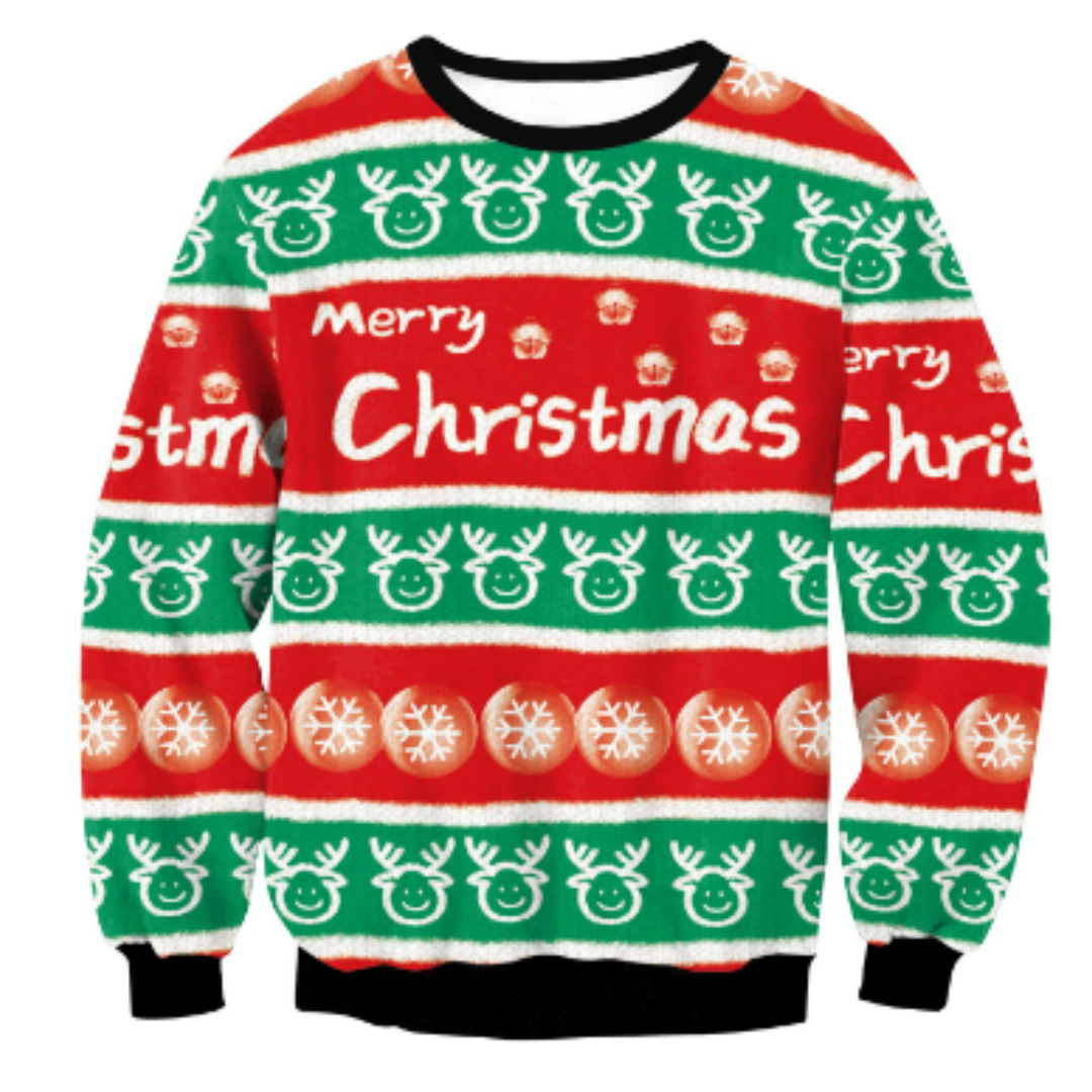 Unisex Christmas sweater, cozy knit fabric for cold winter days 0