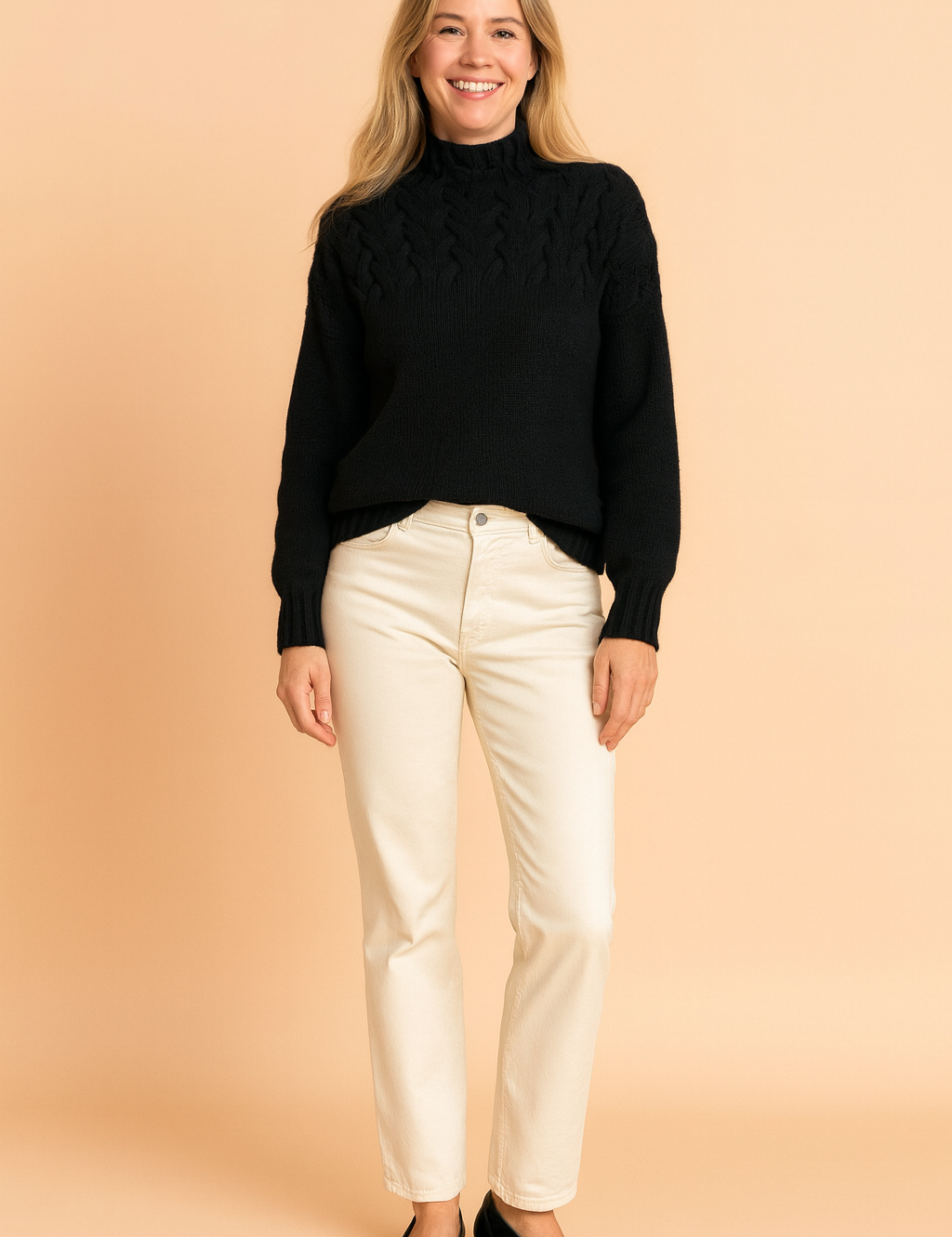 Wendy | Patterned Sweater with Stand-Up Collar 3