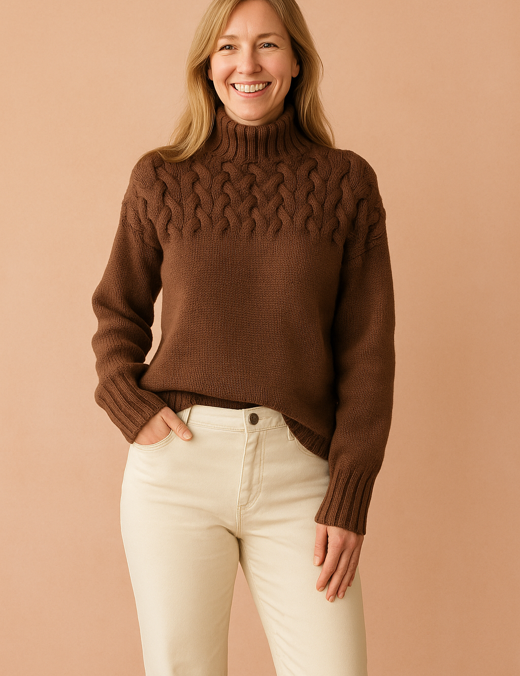 Wendy | Patterned Sweater with Stand-Up Collar 6