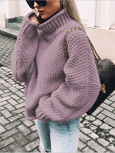 Women's Black Turtleneck Sweater Comfortable Cotton Blend 3