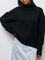 Women's Black Turtleneck Sweater Elegant Warm Comfortable 2
