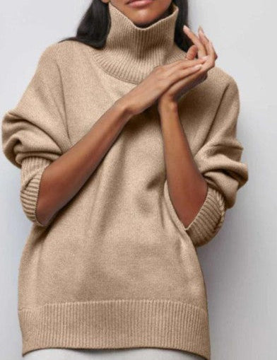 Women's Black Turtleneck Sweater Elegant Warm Comfortable 3