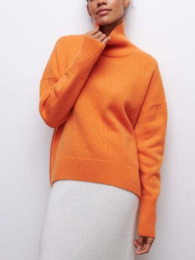 Women's Black Turtleneck Sweater Elegant Warm Comfortable 4