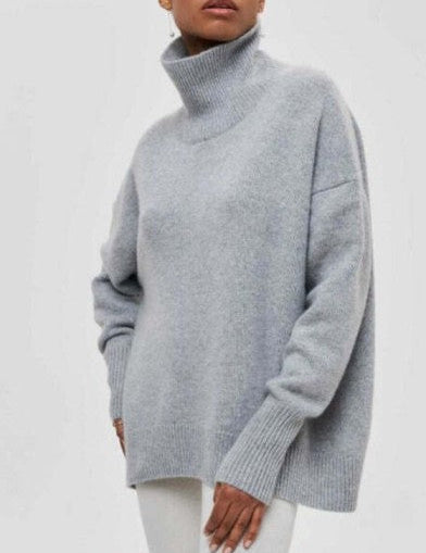 Women's Black Turtleneck Sweater Elegant Warm Comfortable 5