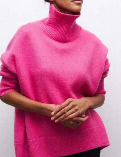 Women's Black Turtleneck Sweater Elegant Warm Comfortable 9