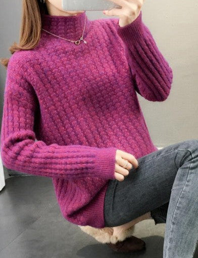 Women's Black Turtleneck Sweater Stylish Lightweight Soft Blend 3