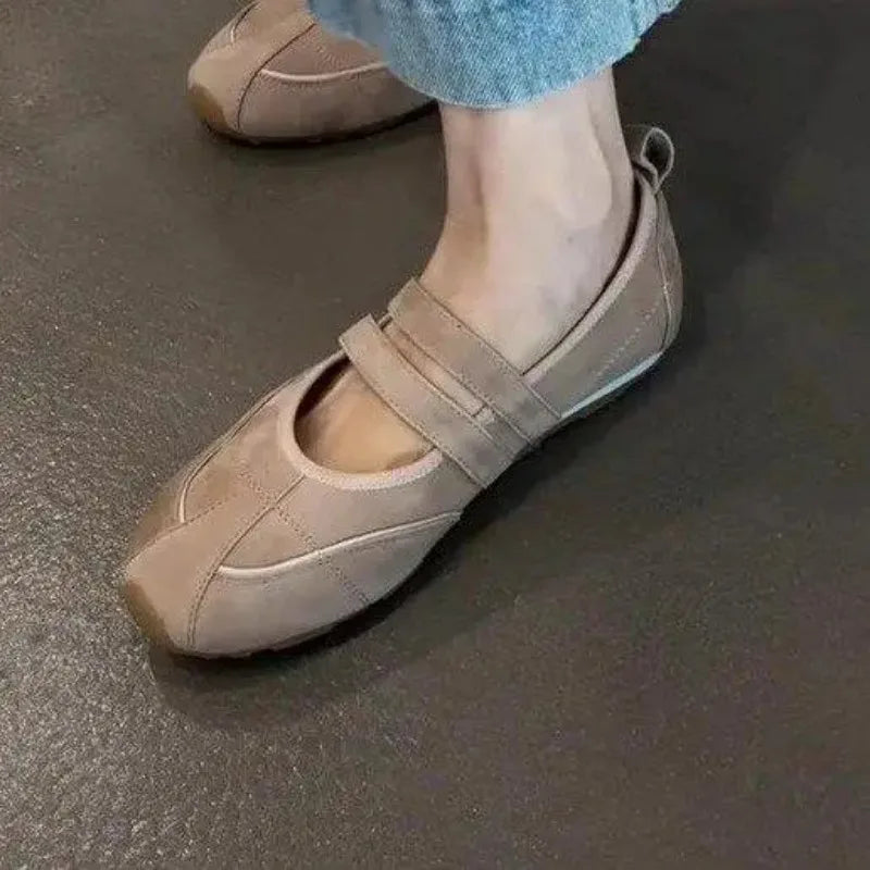 Women's Comfortable Ballet Flats Slip-On Soft Faux Leather 3